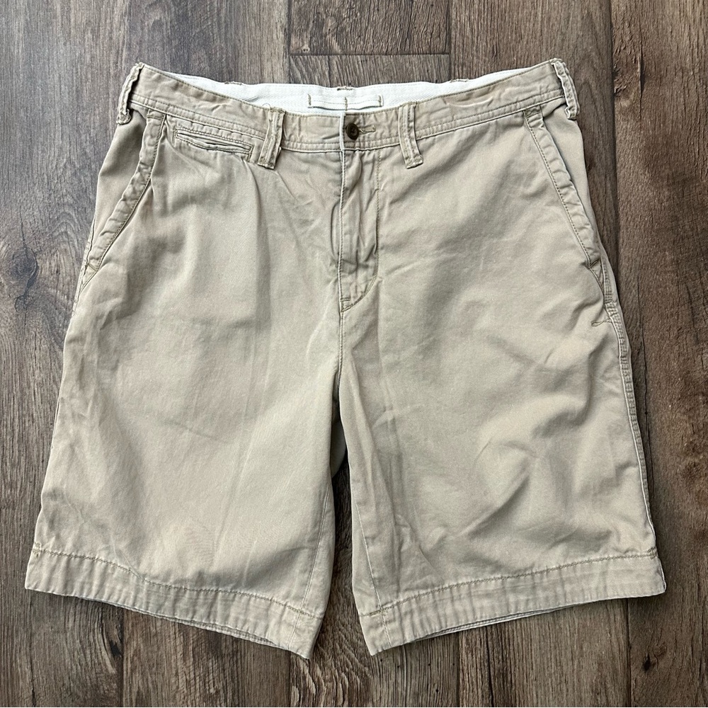 Polo Ralph Lauren 100% Cotton Relaxed Fit Casual 9” Beige Shorts Men’s Size 34